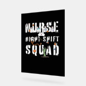 Nurse Night Shift Halloween Squad Classic T - Shir Acrylschild (Winkel)