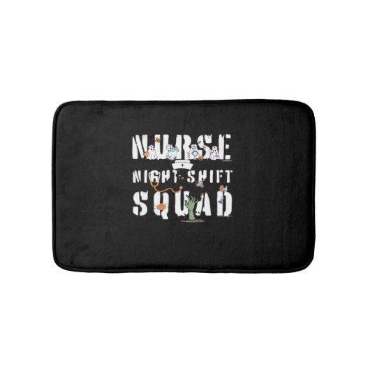Nurse Night Shift Halloween Squad Classic T - Shir Badematte (Vorderseite)