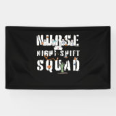 Nurse Night Shift Halloween Squad Classic T - Shir Banner (Horizontal)