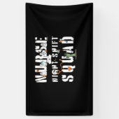 Nurse Night Shift Halloween Squad Classic T - Shir Banner (Vertikal)