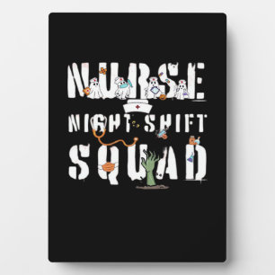 Nurse Night Shift Halloween Squad Classic T - Shir Fotoplatte