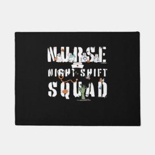 Nurse Night Shift Halloween Squad Classic T - Shir Fußmatte