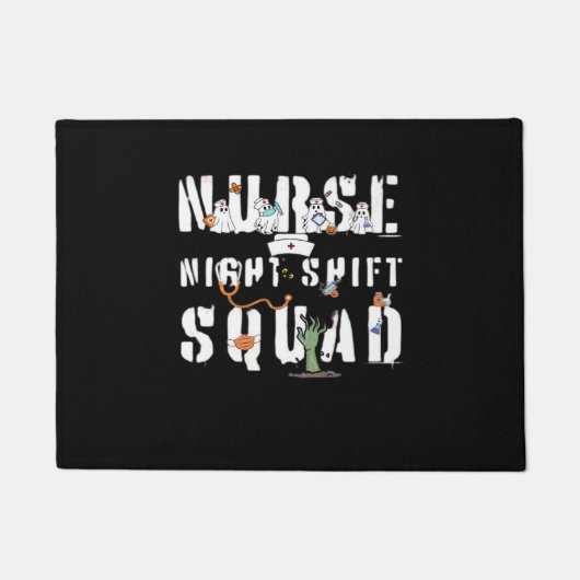 Nurse Night Shift Halloween Squad Classic T - Shir Fußmatte (Vorderseite)