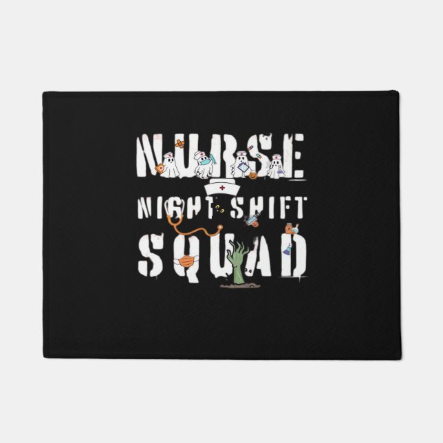 Nurse Night Shift Halloween Squad Classic T - Shir Fußmatte (Vorderseite)