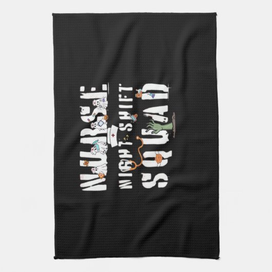 Nurse Night Shift Halloween Squad Classic T - Shir Geschirrtuch (Vertikal)