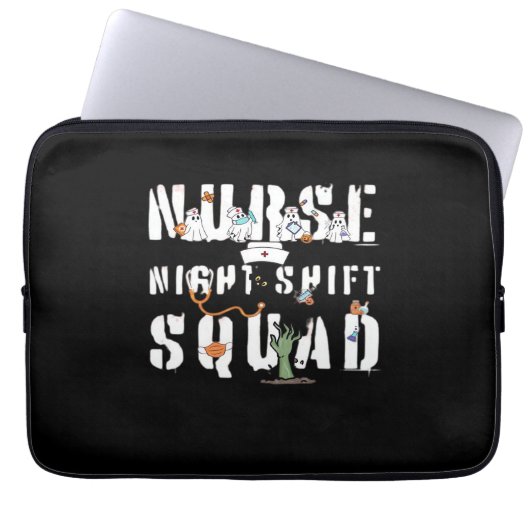 Nurse Night Shift Halloween Squad Classic T - Shir Laptopschutzhülle (Vorderseite)