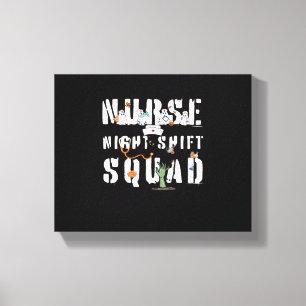 Nurse Night Shift Halloween Squad Classic T - Shir Leinwanddruck