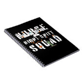Nurse Night Shift Halloween Squad Classic T - Shir Notizblock (Rechte Seite)