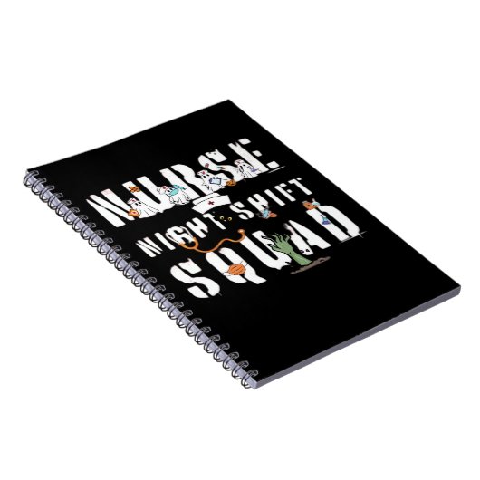 Nurse Night Shift Halloween Squad Classic T - Shir Notizblock (Rechte Seite)