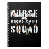Nurse Night Shift Halloween Squad Classic T - Shir Notizblock (Vorderseite)