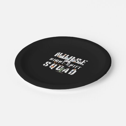 Nurse Night Shift Halloween Squad Classic T - Shir Pappteller (Schrägansicht)