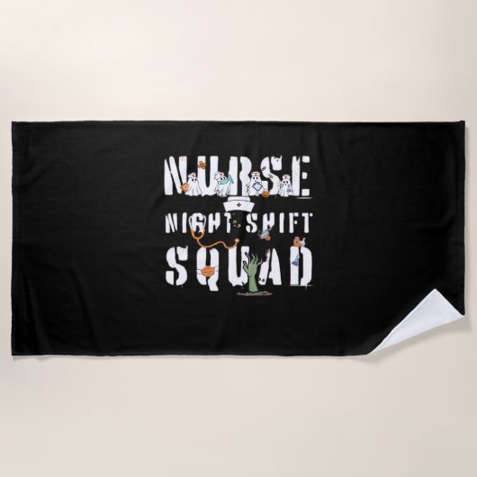 Nurse Night Shift Halloween Squad Classic T - Shir Strandtuch (Vorderseite)