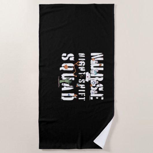 Nurse Night Shift Halloween Squad Classic T - Shir Strandtuch (Vorderseite)