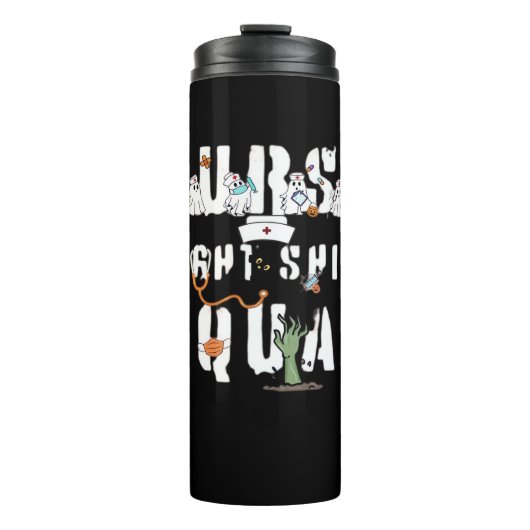 Nurse Night Shift Halloween Squad Classic T - Shir Thermosbecher (Vorderseite)