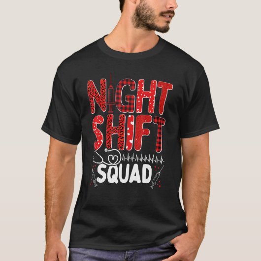 Nurse Night Shift Squad Nursing Appreciation RN CN T-Shirt (Vorderseite)