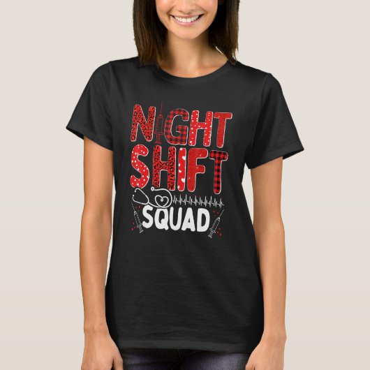 Nurse Night Shift Squad Nursing Appreciation RN CN T-Shirt (Vorderseite)
