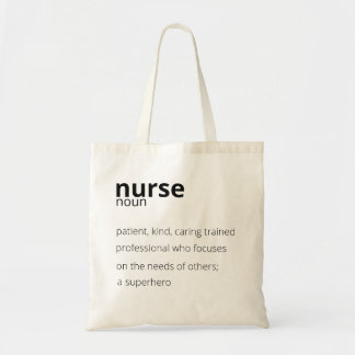 Nurse Noun Proud Hero Job Nursing Quote Tragetasche