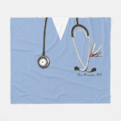 Nurse Novelty Gift Idea Fleece Blanket (Vorderseite (Horizontal))