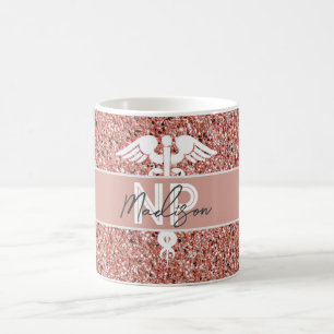 Nurse NP Graduate Modern Rose Goldene Skriptbezeic Kaffeetasse