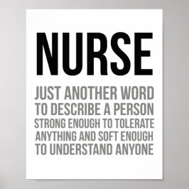 Nurse nur ein anderes Wort, um eine Person zu besc Poster