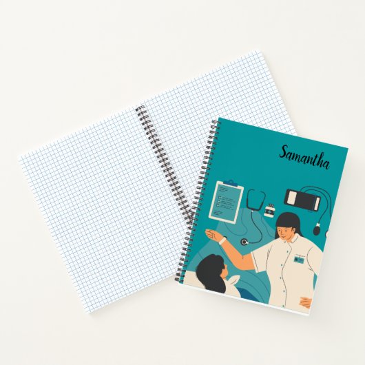 Nurse Nursing Themed Spiral Notebook Geschenk Notizblock (Innenseite)