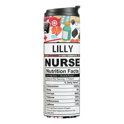 Nurse Nutrition Fakten Custom Thermosbecher (Nach links gedreht)