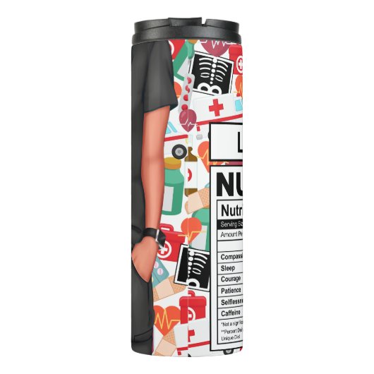 Nurse Nutrition Fakten Custom Thermosbecher (Rückseite)