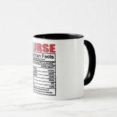 Nurse Nutritional Facts Tasse (VorderseiteRechts)