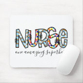 Nurse One Phantastisch Superhero Moderne Typografi Mousepad (Mit Mouse)