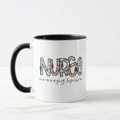 Nurse One Phantastisch Superhero Moderne Typografi Tasse (Links)