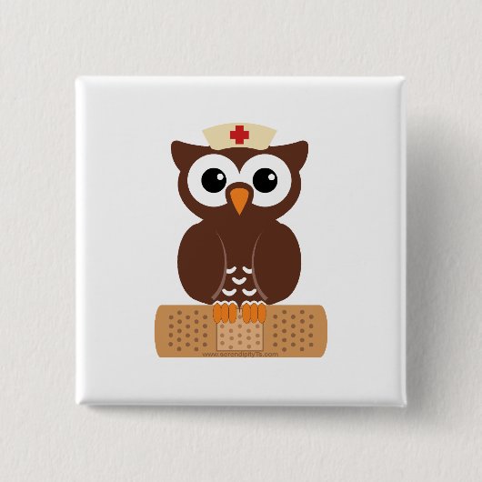 Nurse Owl (ohne Bandaibe) Button (Vorderseite)
