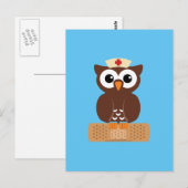 Nurse Owl (w/bandaid) Postkarte (Vorne/Hinten)