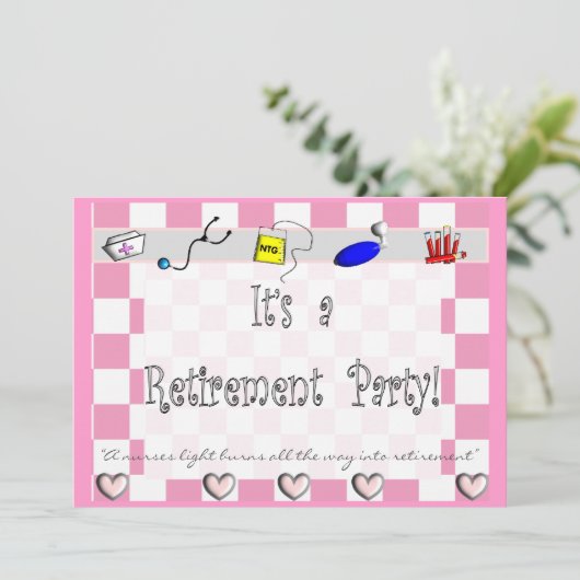 NURSE-Party Einladungen (Stehend Vorderseite)