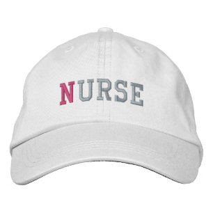 Nurse Pastel Embroidery White Baseball Cap / Hat Bestickte Baseballkappe