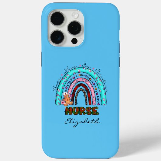 Nurse Peace Liebe Weihnachtsthema Rainbow Pastel Case-Mate iPhone Hülle (Rückseite)