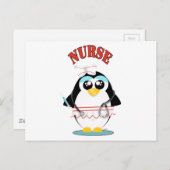 Nurse Penguin Female Postkarte (Vorne/Hinten)