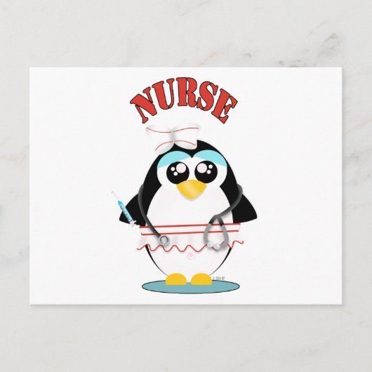 Nurse Penguin Female Postkarte (Vorderseite)