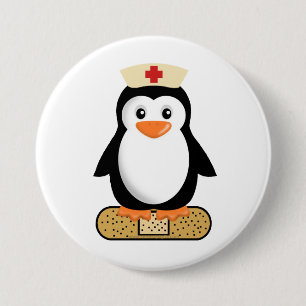 Nurse Penguin (ohne Bandaid) Button