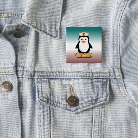 Nurse Penguin (ohne Bandaid) Button (Beispiel)