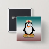 Nurse Penguin (ohne Bandaid) Button (Vorne & Hinten)