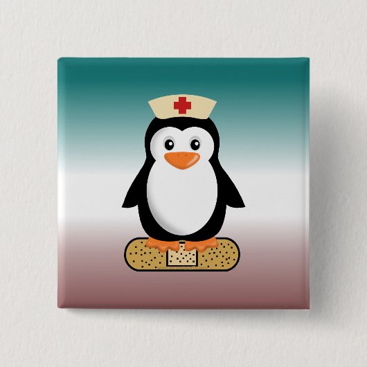 Nurse Penguin (ohne Bandaid) Button (Vorderseite)