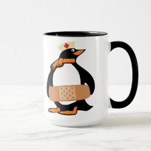 Nurse Penguin (w/bandaid) Tasse