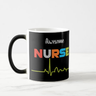 Nurse Phantastisch Fun Letters Black Tasse