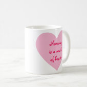 Nurse Pink Heart Design Kaffeetasse (VorderseiteRechts)