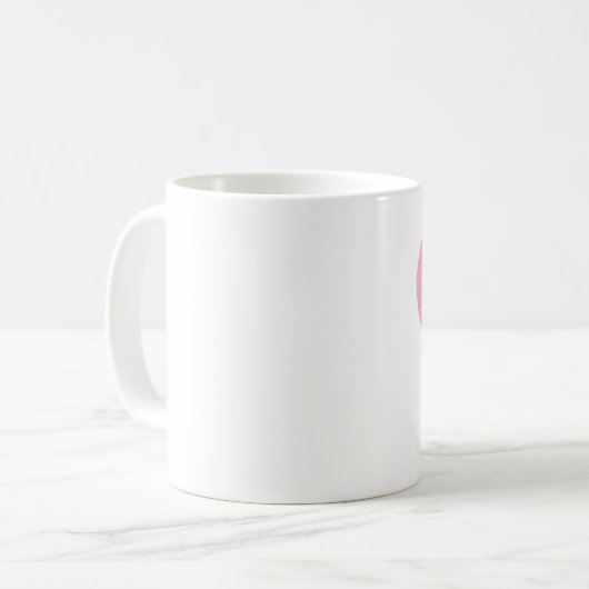 Nurse Pink Heart Design Kaffeetasse (Vorderseite Links)