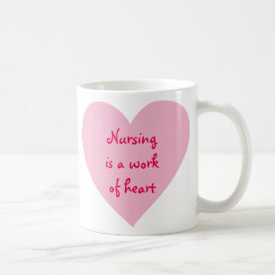 Nurse Pink Heart Design Kaffeetasse