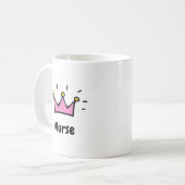 Nurse Pink Princess Crown Art Kaffeetasse (Vorderseite Links)