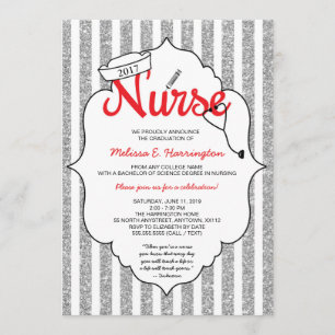 Nurse pinning, Krankenschwester Party, RN Abschlus Einladung