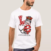 Nurse Plaid Leopard Love T-Shirt (Vorderseite)