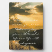 Nurse Plaque mit inspirierendem Zitat Fotoplatte (Vorderseite)